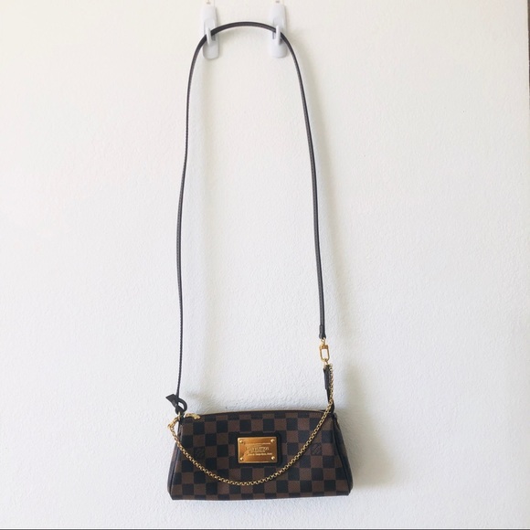 LOUIS VUITTON Eva Damier Ebene chain shoulder bag - Picture 2 of 8